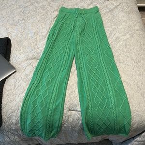 Edikted Green Knit Pants